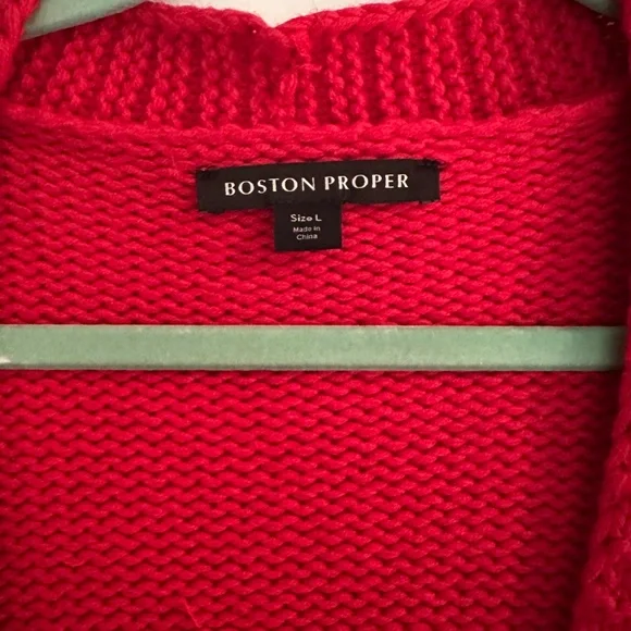 Boston Proper Red Gem Cardigan - Picture 2 of 7
